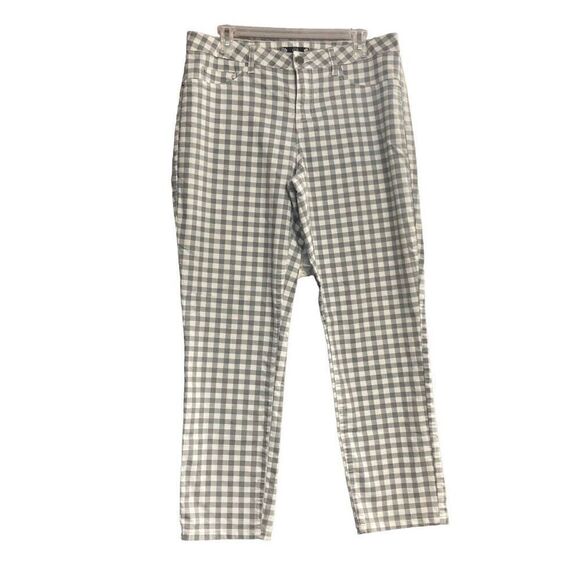 TRU LUX JEANS Gingham Black & White Size 12 Inseam 28” - Picture 1 of 12